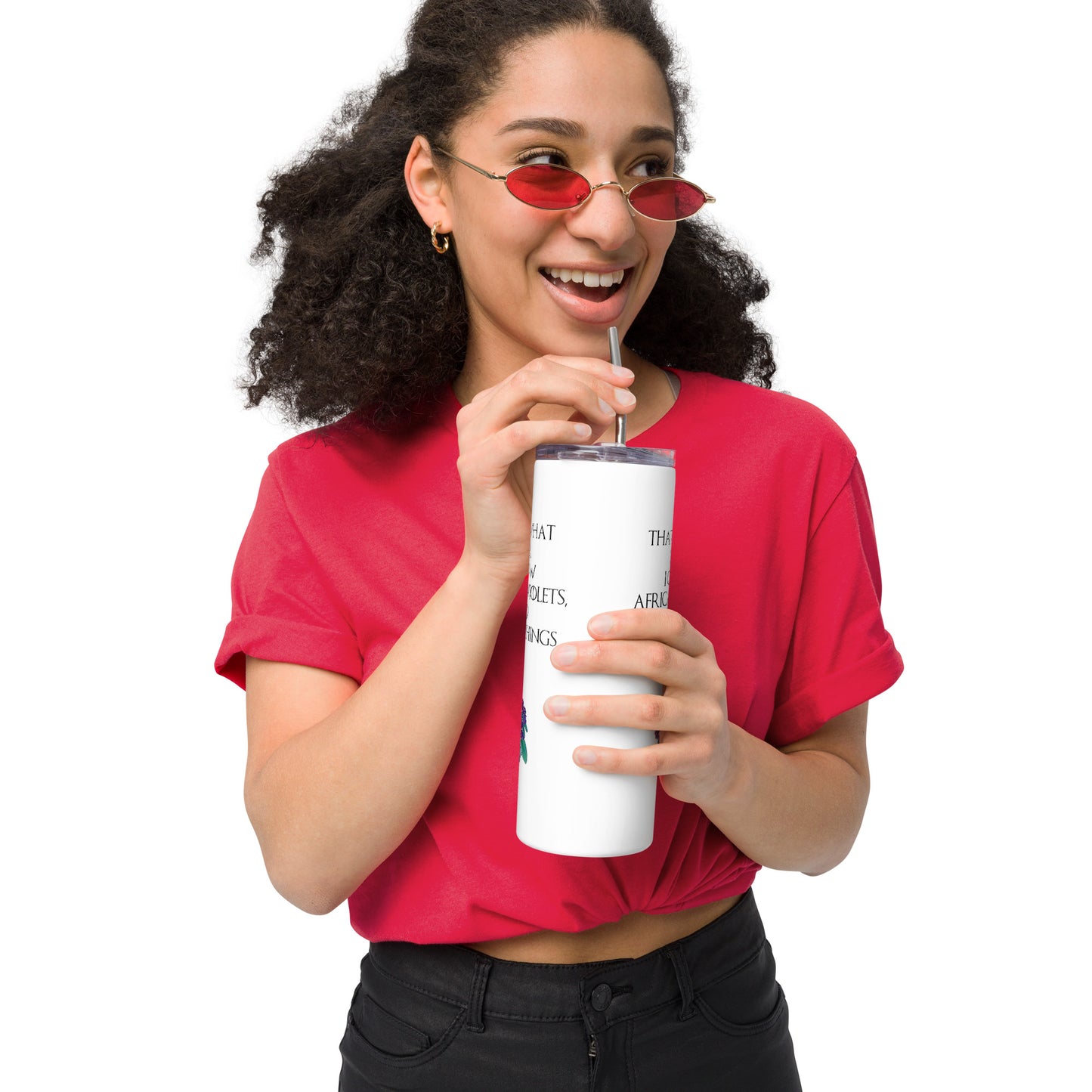 African Violet Stainless Steel Tumbler
