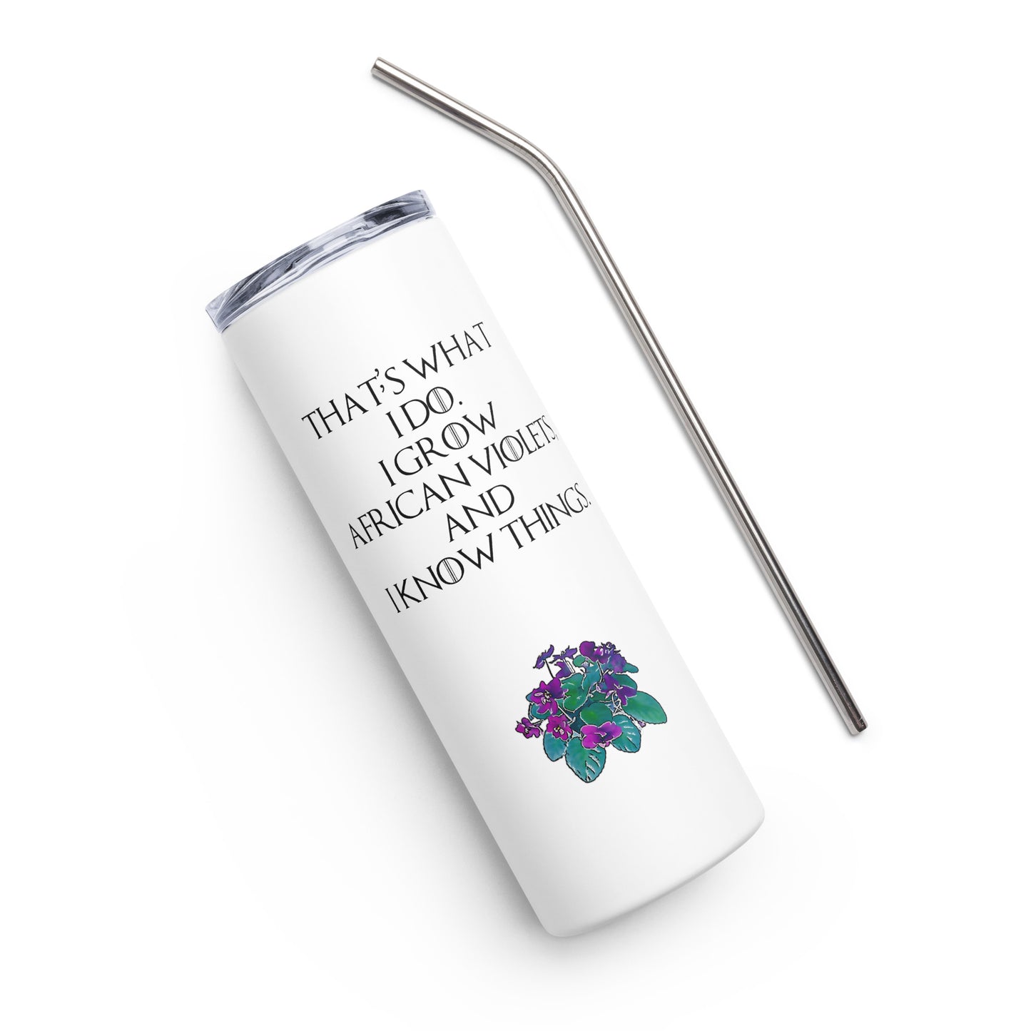 African Violet Stainless Steel Tumbler