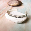 Hand Stamped Horizons Cuff Bracelet
