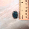 Blue Moon Turquoise Hand Stamped Sterling Silver Pendant with Chain