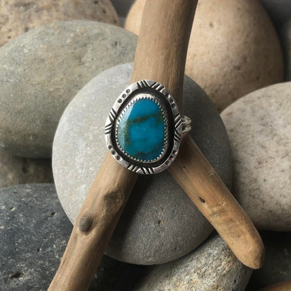 Summer Joy Silver Custom Turquoise Mountain Sterling Silver Ring