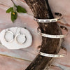Handstamped Dangle Hoops - Free Spirit Collection