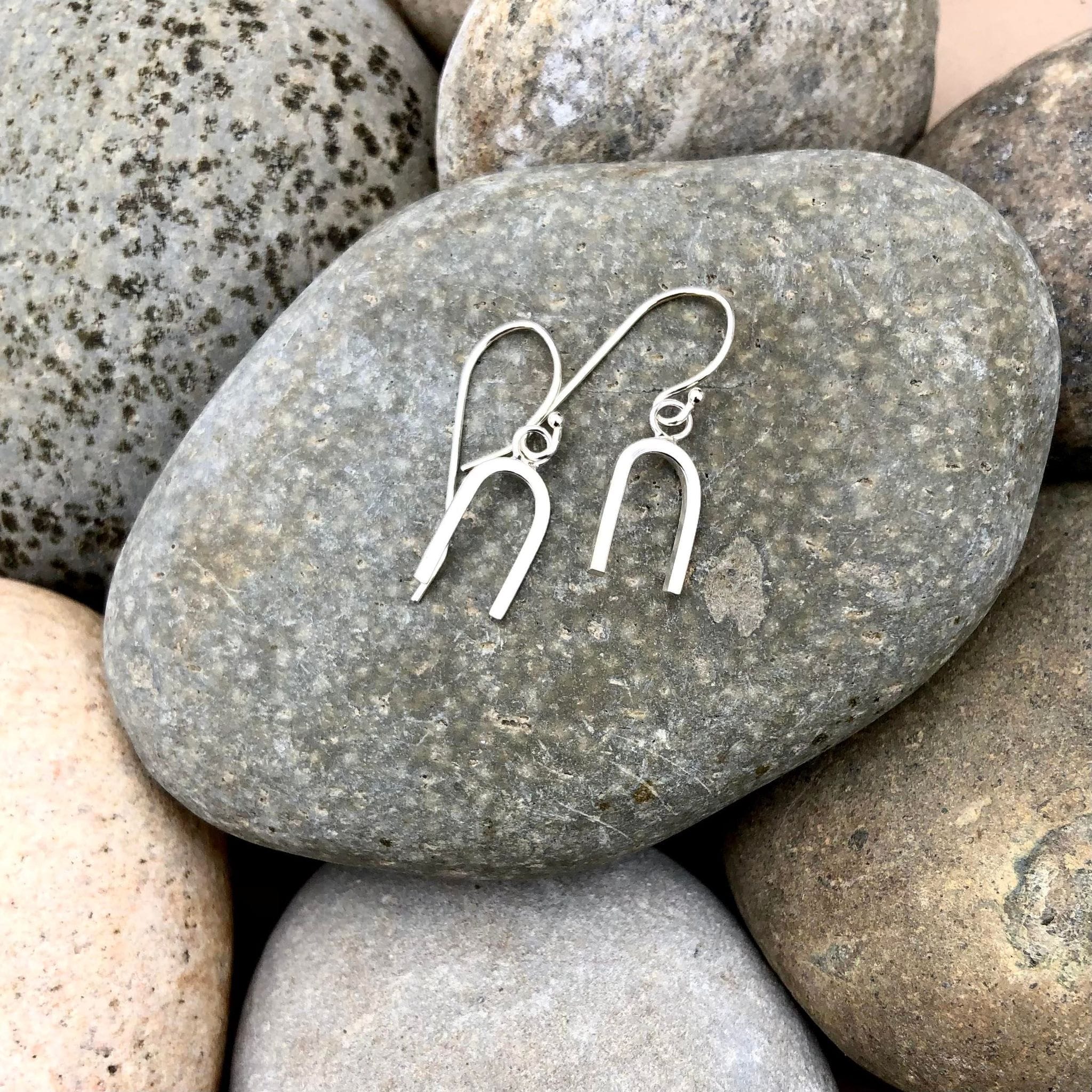 Sterling Silver Dangle Arch Earrings