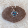 Hand-Stamped Sterling Silver Heart Necklace