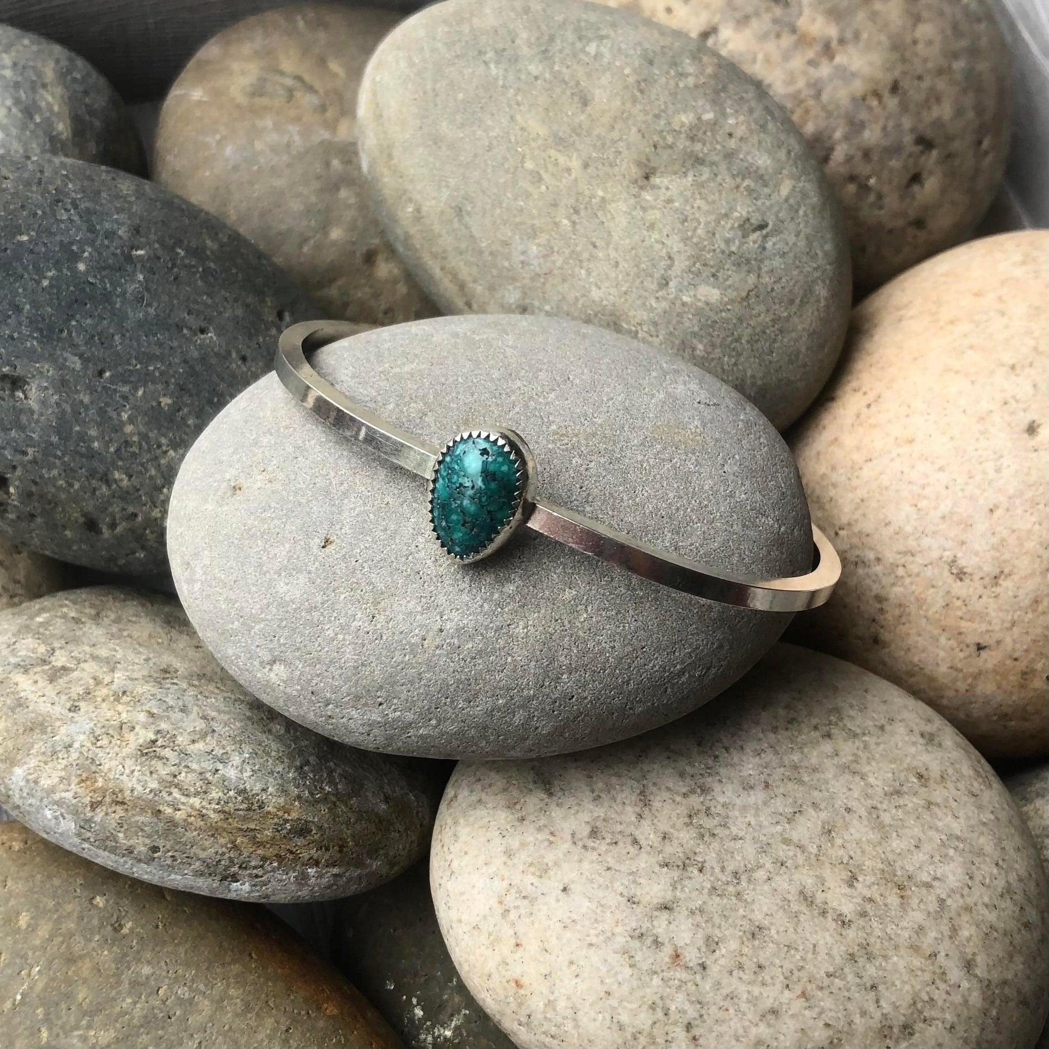 Sterling Silver Whitewater Turquoise Bracelet