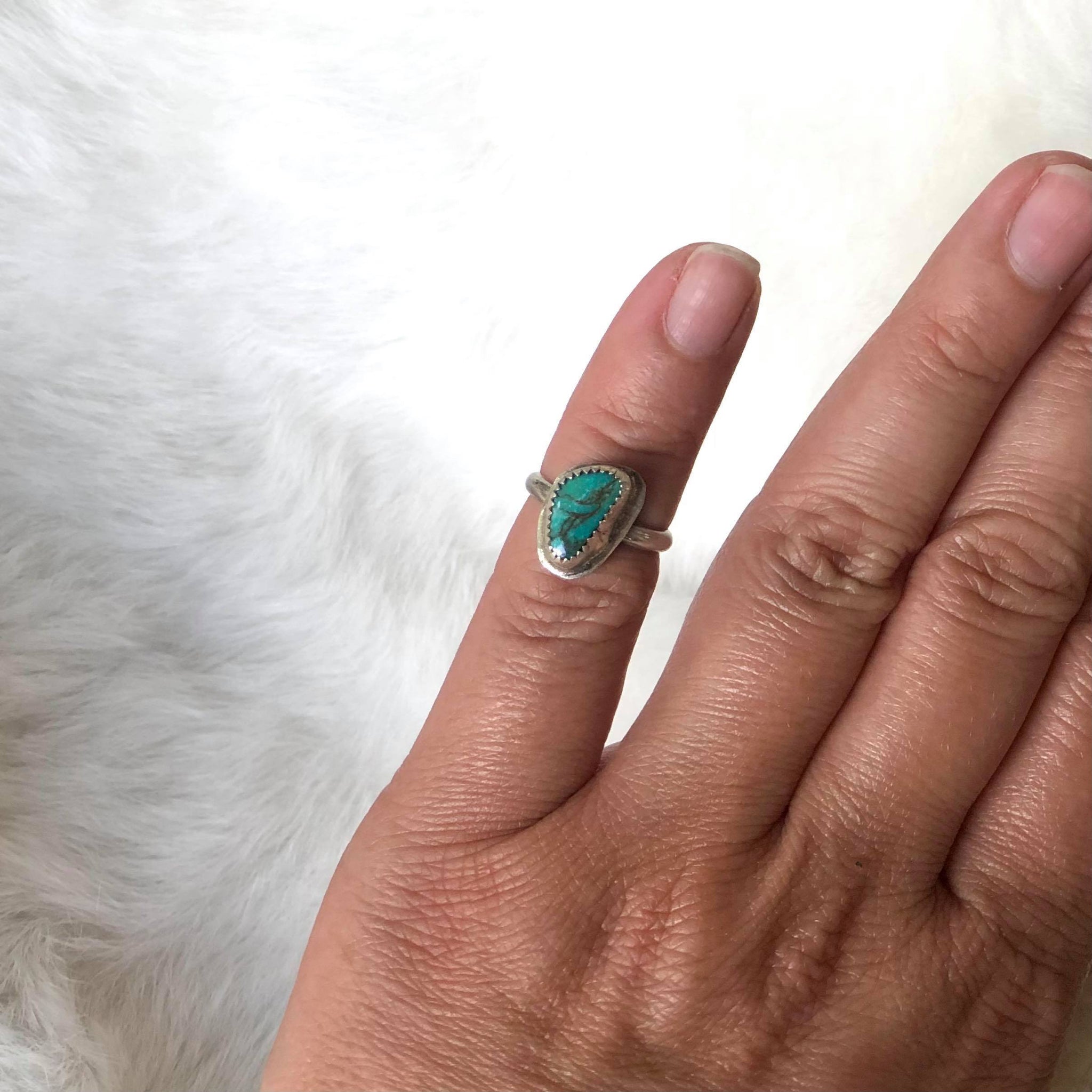 Turquoise Mountain Solitaire Ring 4